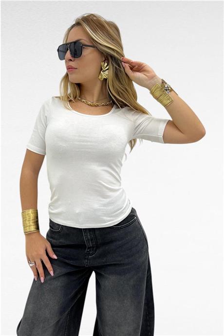 Maglia a manica corta con scollo rotondo BASICA